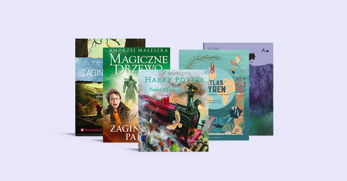 okładki książek r&oacute;żne gatunki kryminał fantastyka literatura dziecięca reportaż