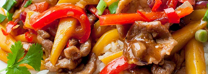 wieprzowina po chińsku z mango gotowe danie