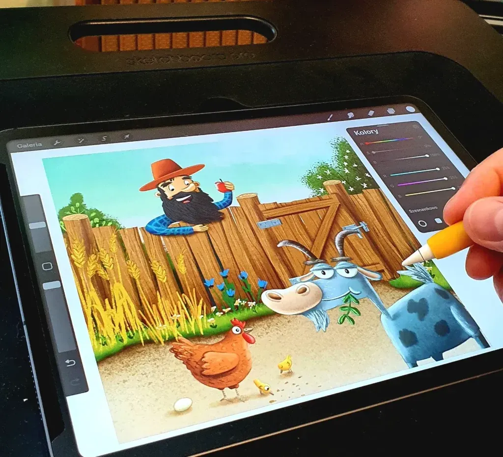 dzieci bawiące się w pisarza i ilustratora