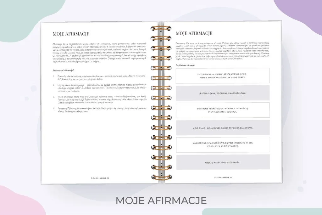 Dziennik wdzięczności i cele osobiste