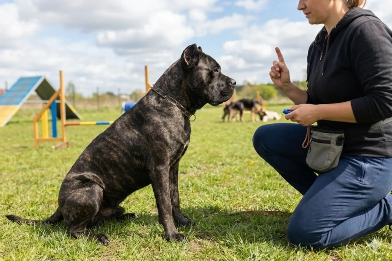 Cane Corso str&oacute;żujący dom