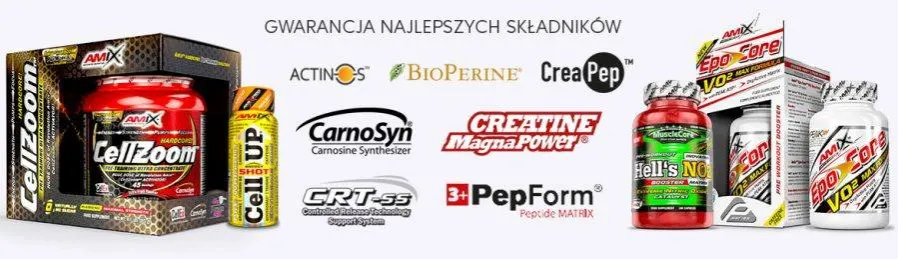 Różne składniki przedtreningówki