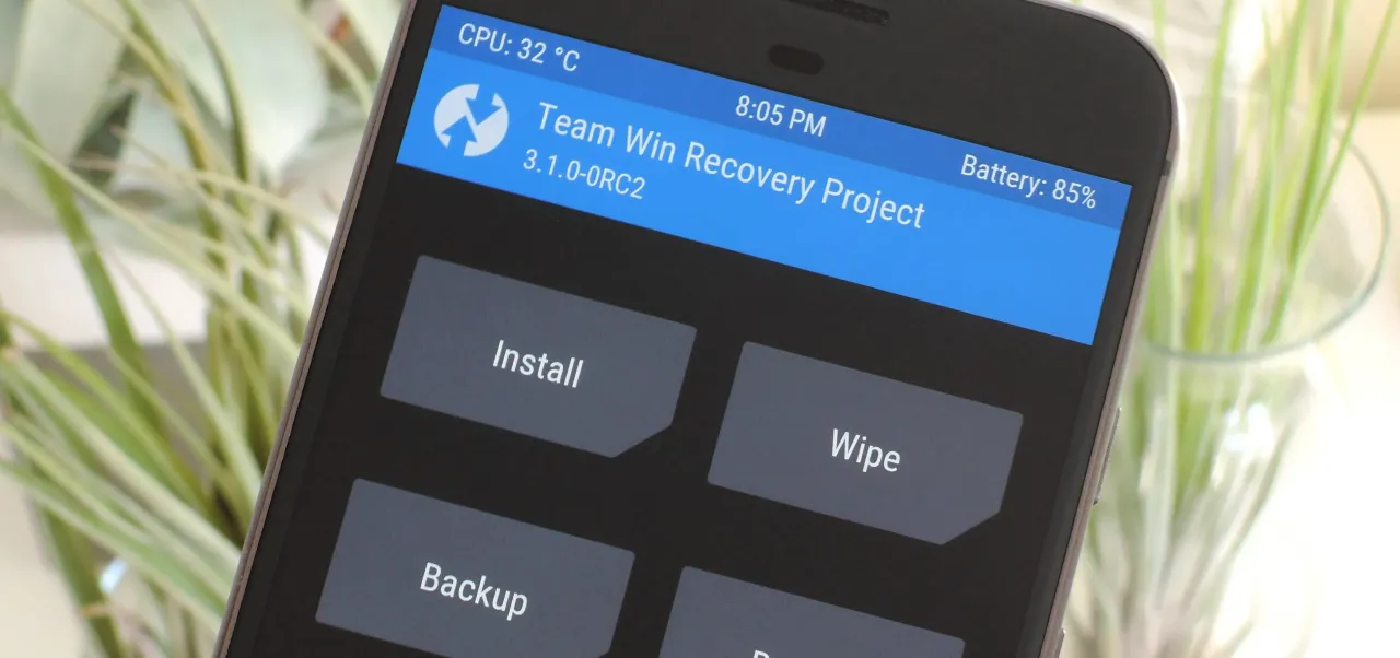 Interfejs TWRP recovery