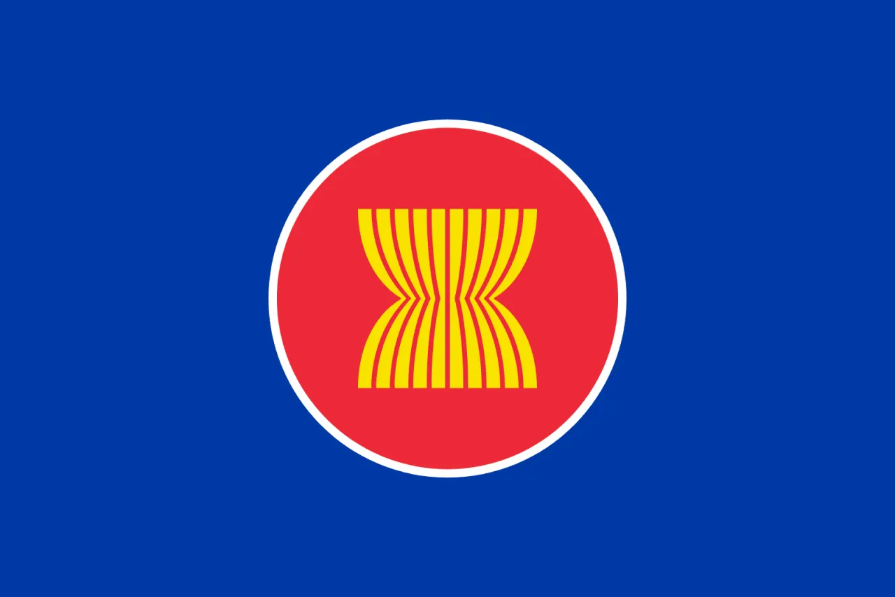 Flagi organizacji azjatyckich ASEAN Liga Państw Arabskich GCC