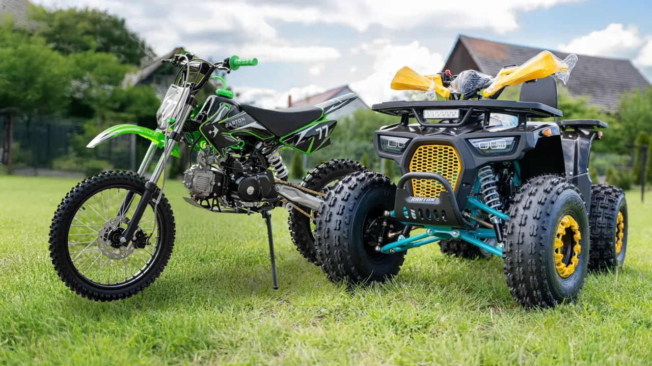 Nowy quad i motocykl enduro por&oacute;wnanie