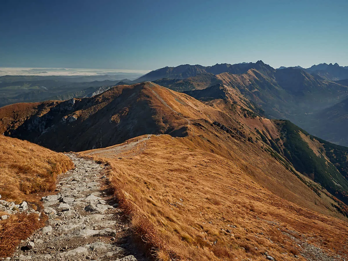 Czerwone Wierchy widok jesień panorama