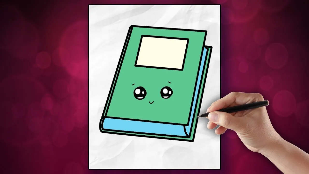 jak narysować zamkniętą książkę krok po kroku