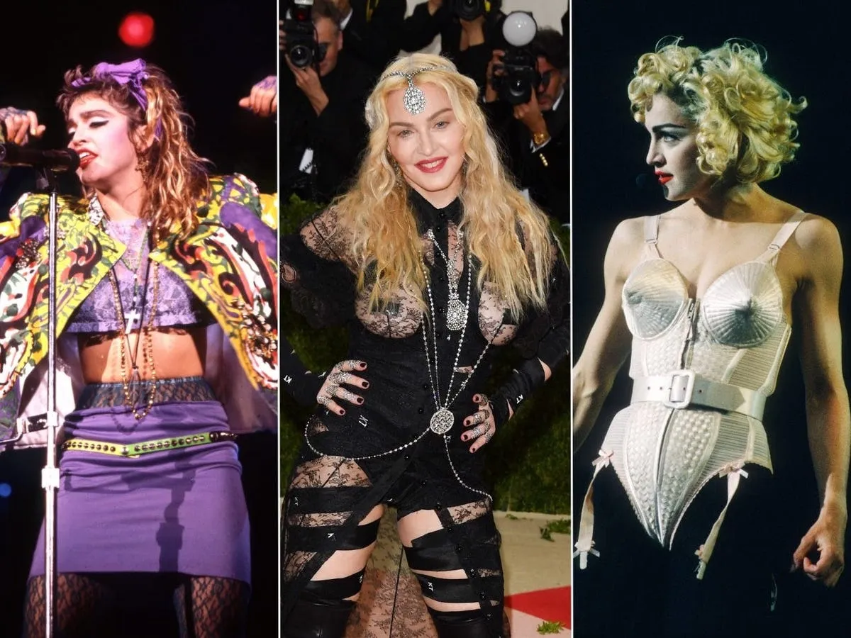 Madonna 80er Outfit Collage