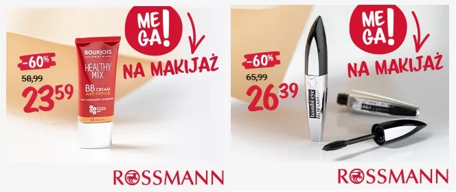 Promocja -55% Rossmann makijaż