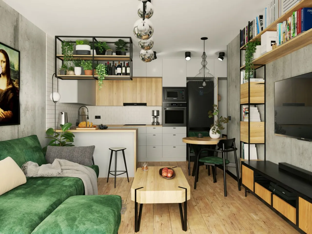 mały przytulny salon w bloku aranżacje