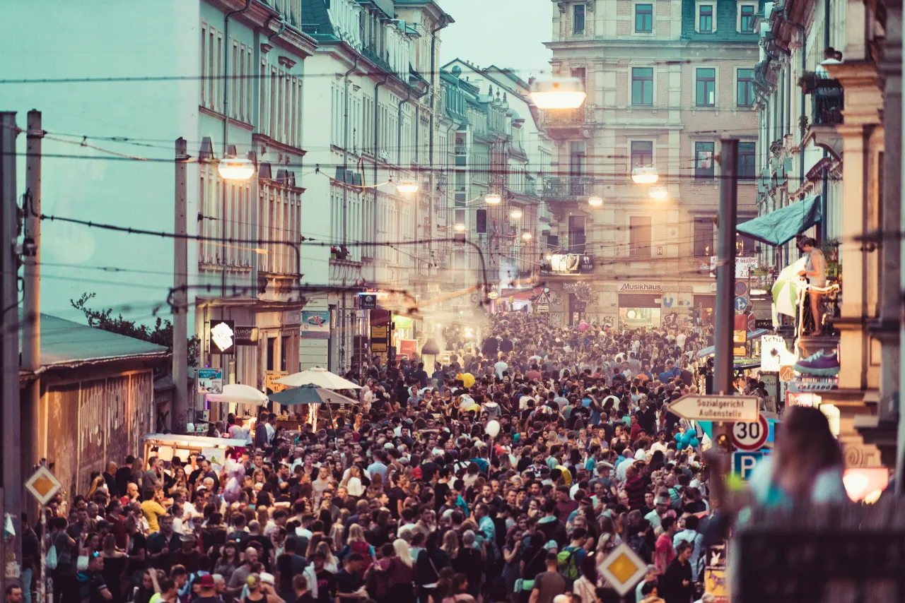 Drezno Neustadt restauracje ulica