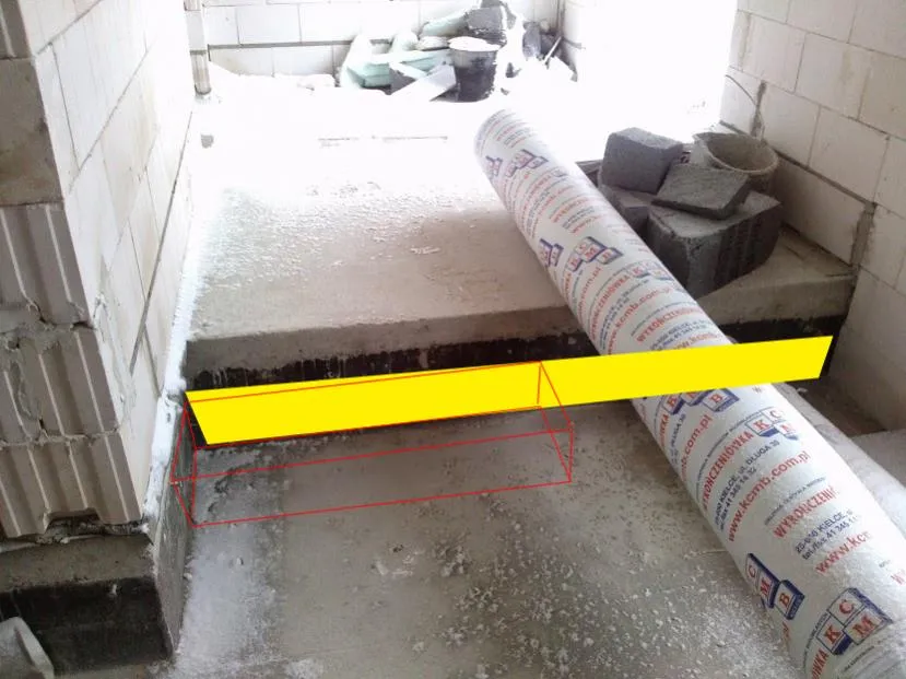 dylatacja między garażem a domem jednorodzinnym