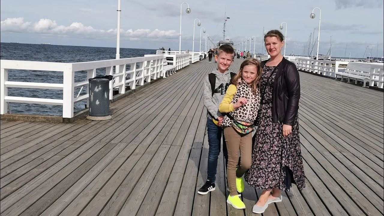 Sopot molo z dziećmi