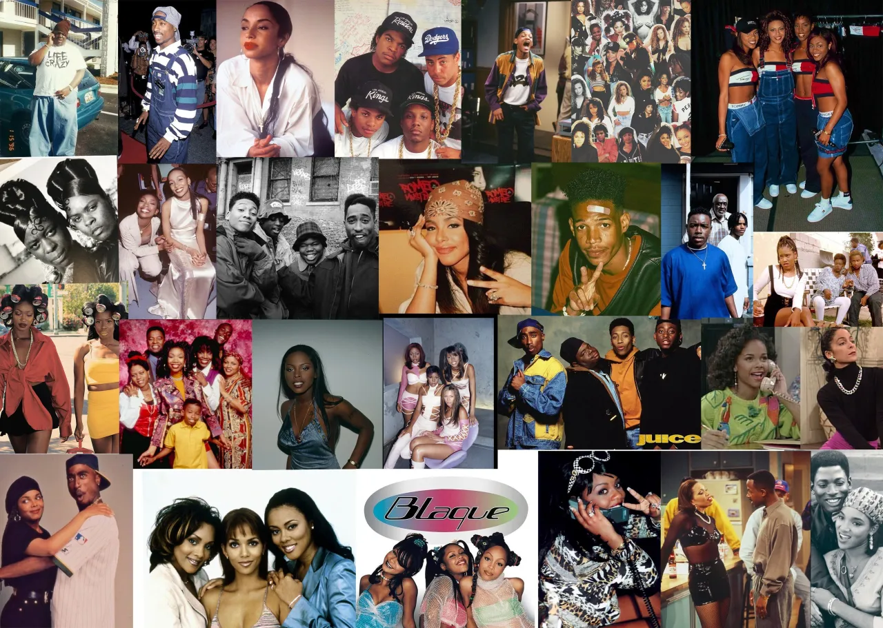 90er Jahre Damenmode Collage