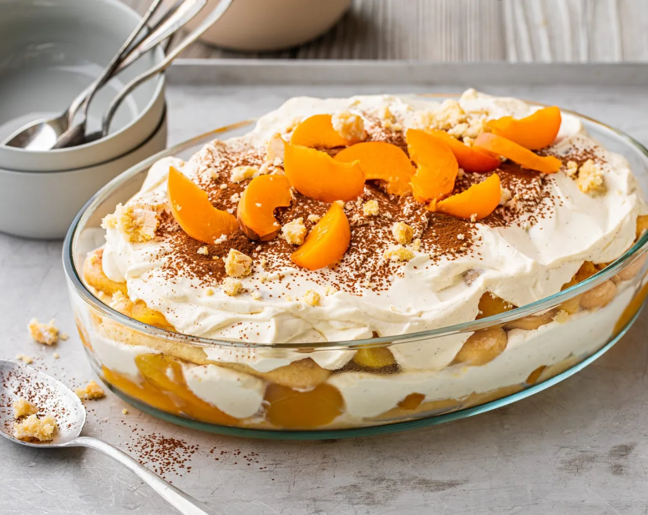 aprikosen tiramisu oder aprikosen crumble