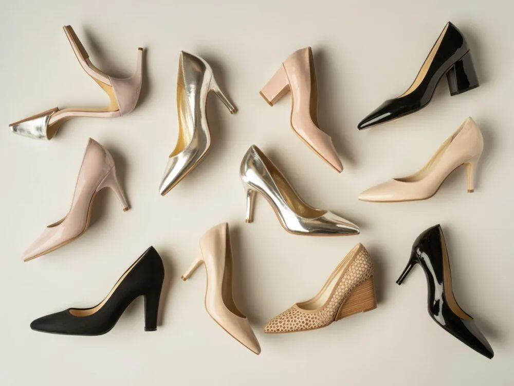 różne rodzaje szpilek i obcasów