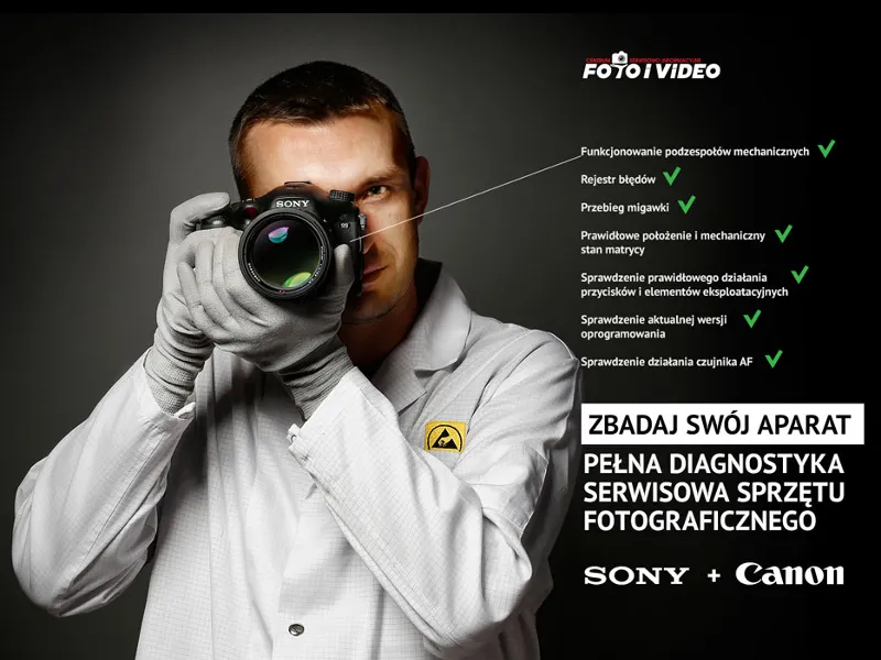 sprawdzanie aparatu fotograficznego, diagnostyka aparatu