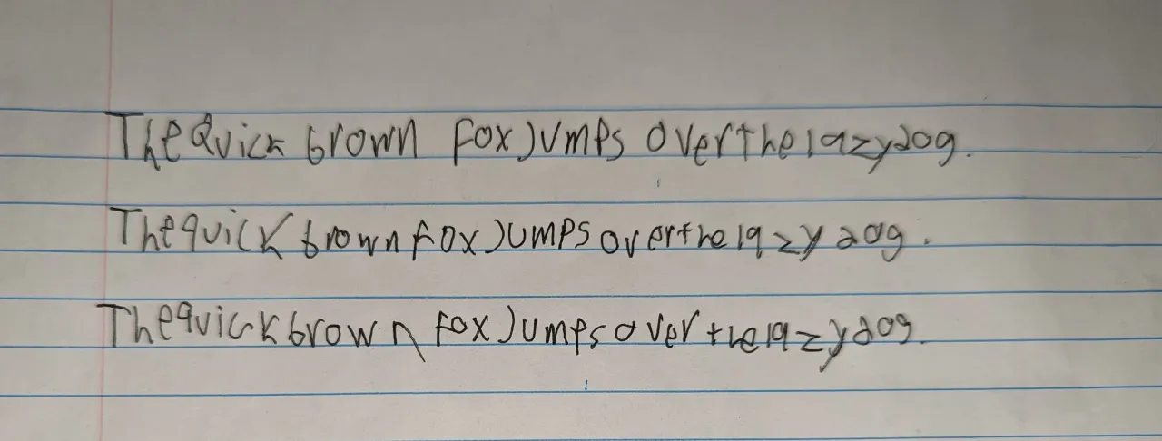 przykłady pisma dysgraficznego