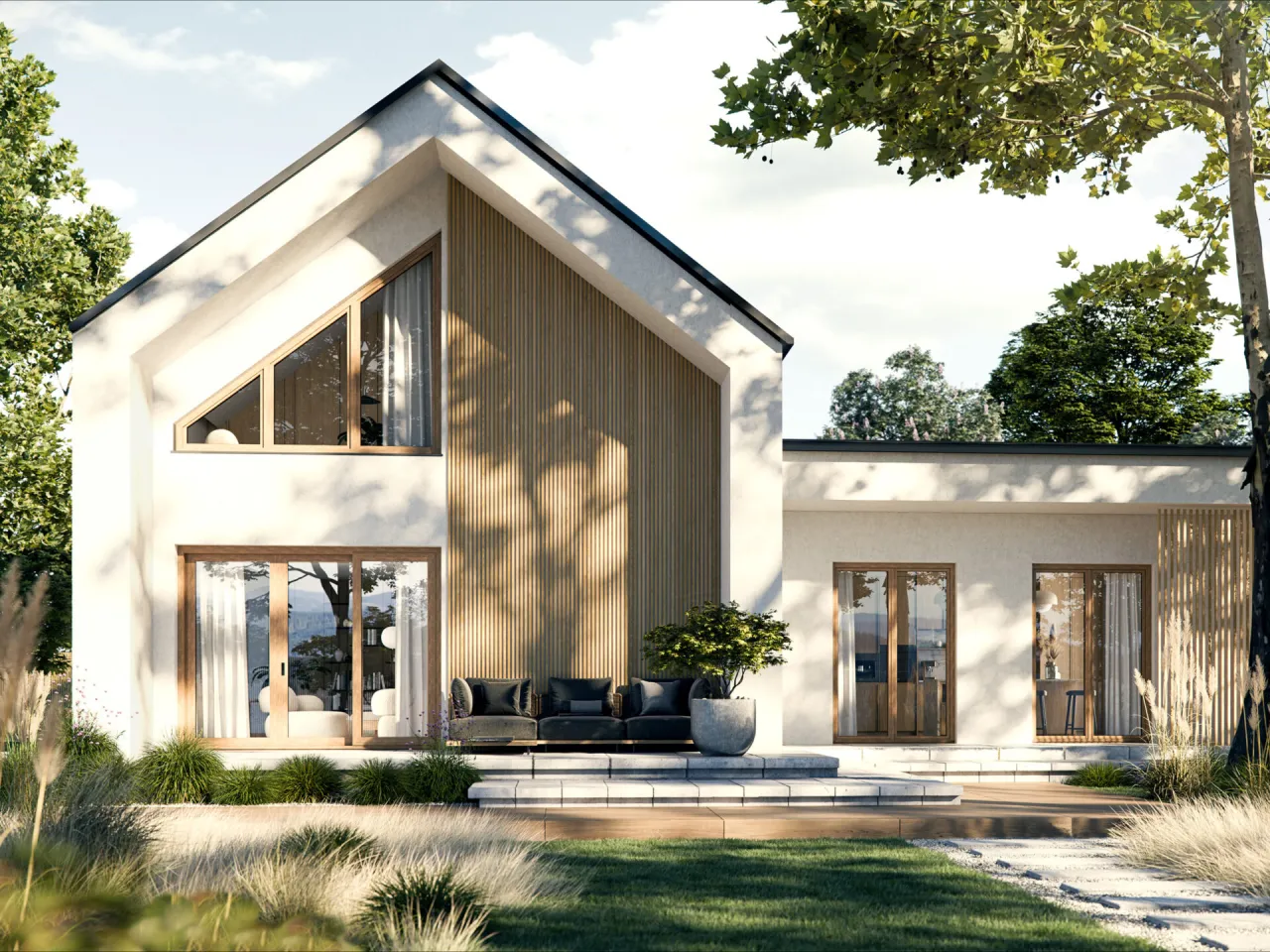 dom z oknami strzelniczymi