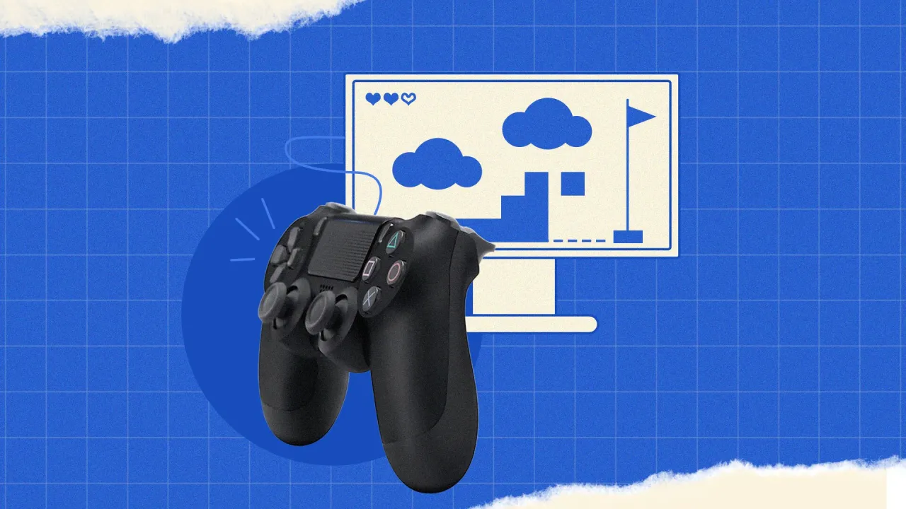kontroler dualshock 4 na tle komputera