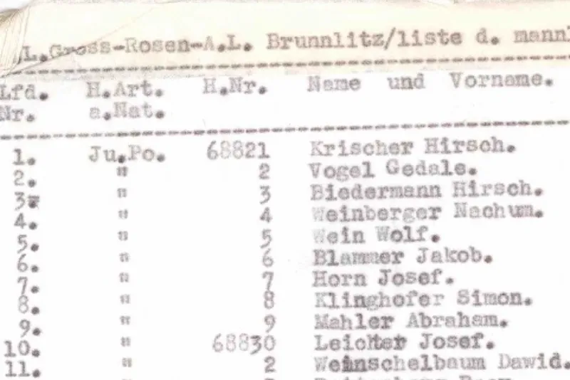 Lista Schindlera dokument