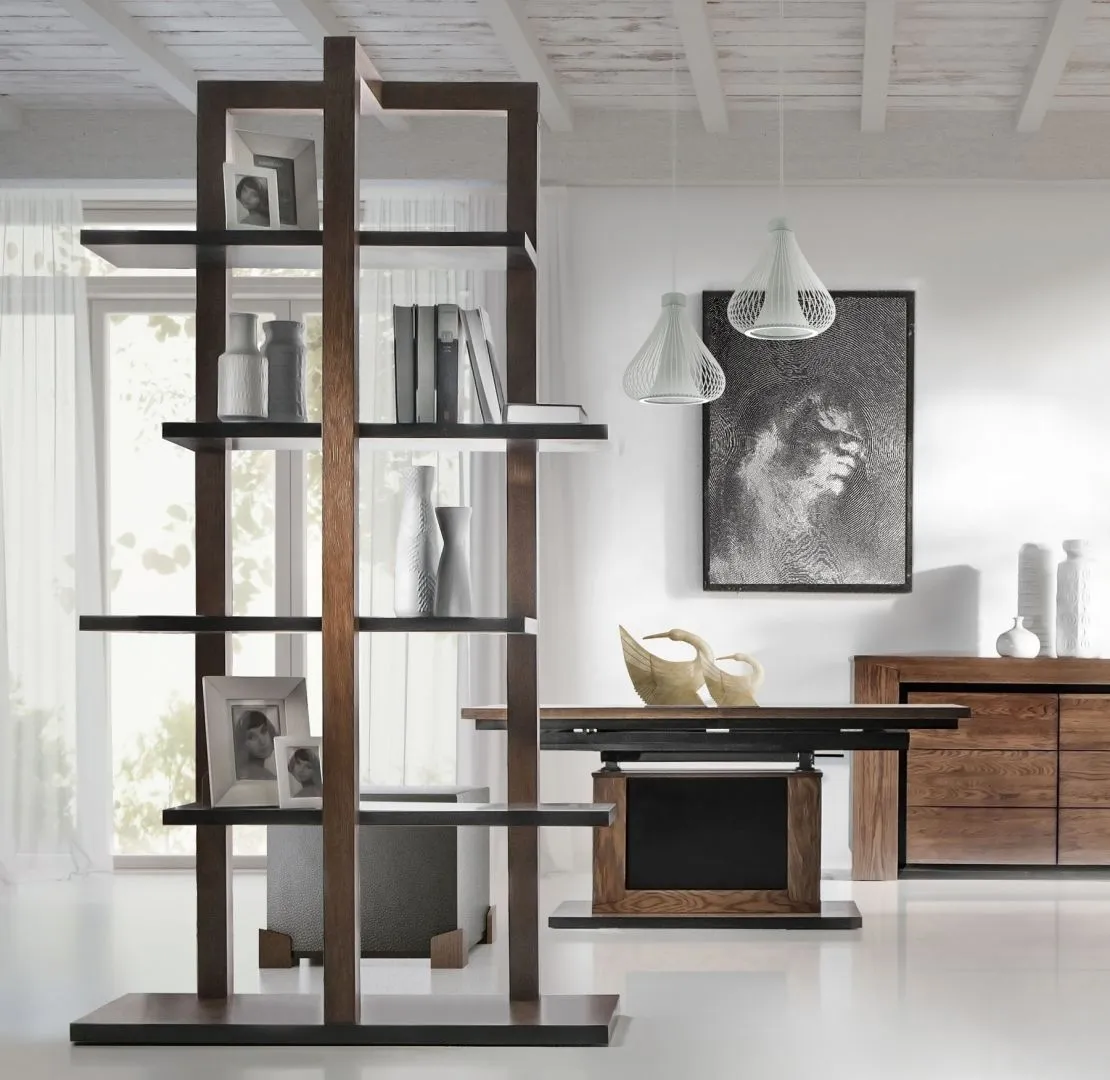 Ażurowy regał jako ścianka działowa