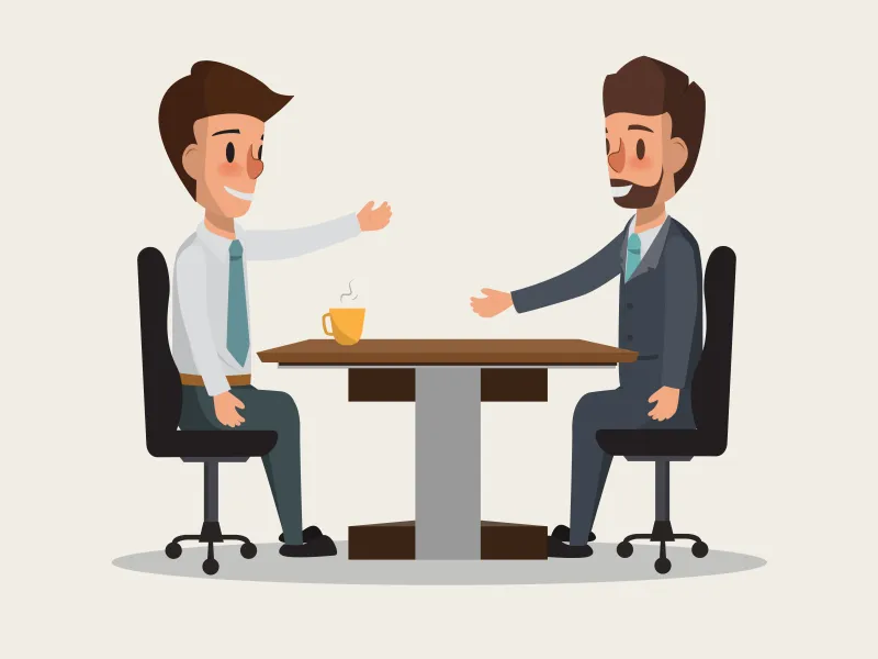 manager rozmawia z pracownikiem