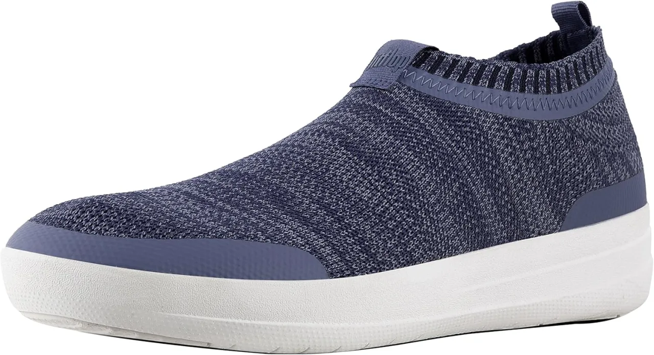 Granatowy, dzianinowy but Fitflop, znanej firmy z wygodnym obuwiem.