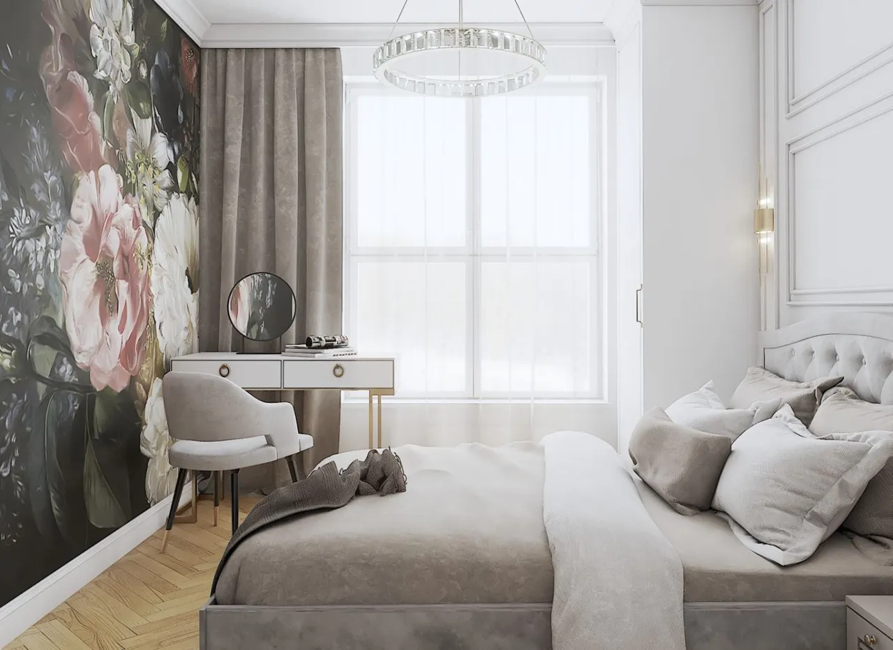 tapety do małej sypialni powiększające przestrzeń