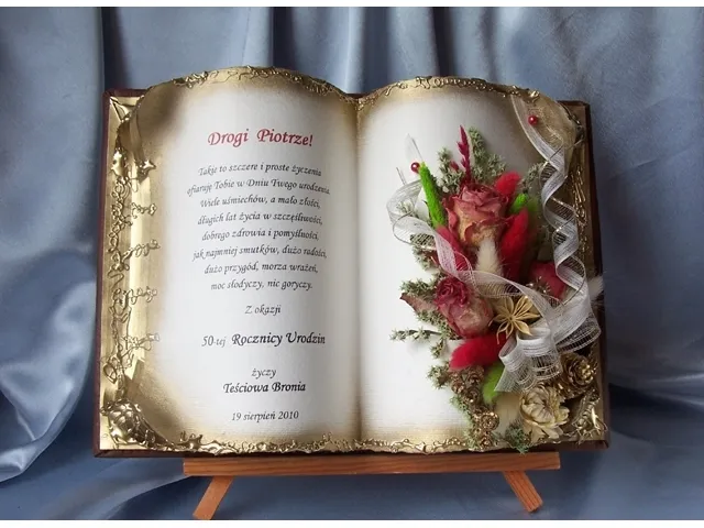 kartka z życzeniami i prezentem dla zięcia