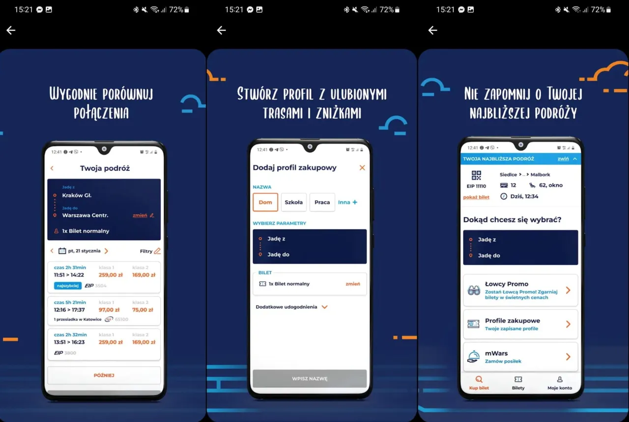 Aplikacje do wyszukiwania połączeń PKP na smartfonie