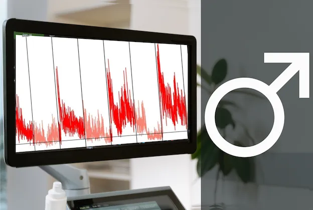 Fizjoterapeuta uroginekologiczny mężczyzna biofeedback