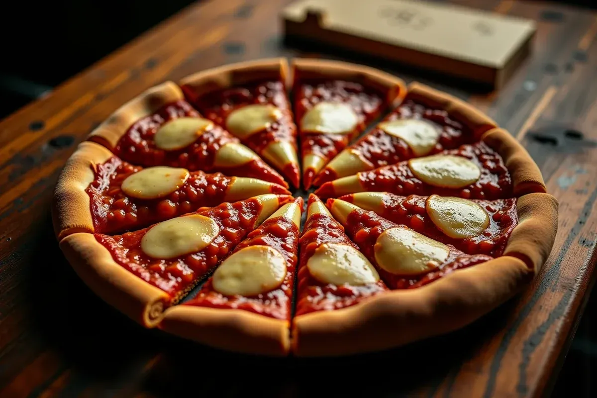 pizza 50 cm krojenie kawałki