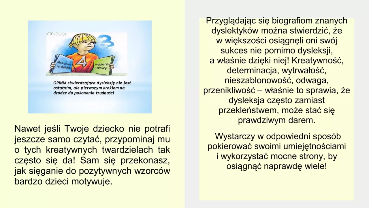 sukces dysleksja kreatywność