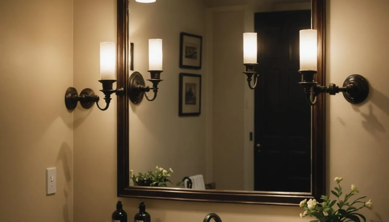 Porównanie kinkietów i spotów przy lustrze