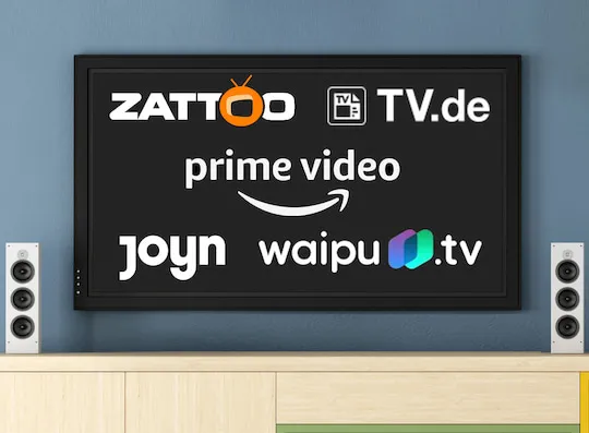 Waipu tv Zattoo Joyn Logos Vergleich