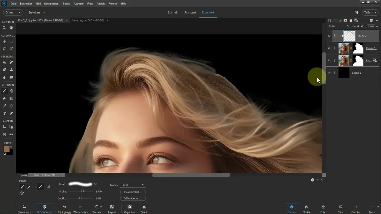 Usuwanie włos&oacute;w Photoshop Zaznacz i maskuj