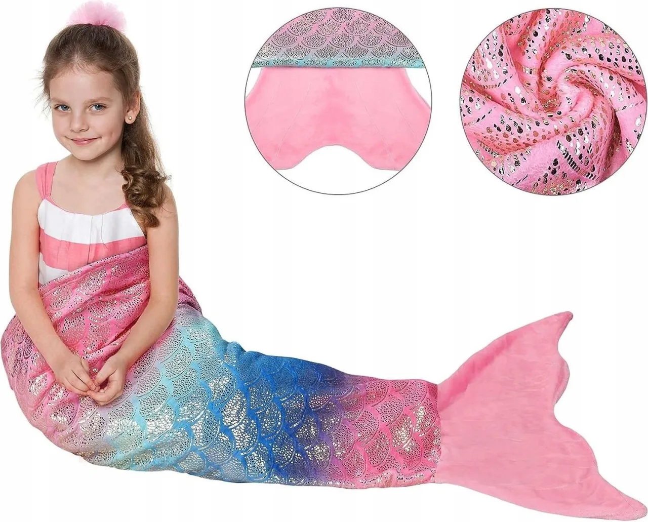 materiał syreni ogon dla dzieci