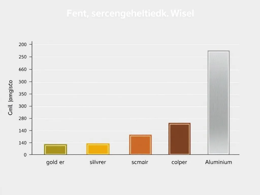 Przewodnictwo elektryczne metali por&oacute;wnanie srebro miedź złoto