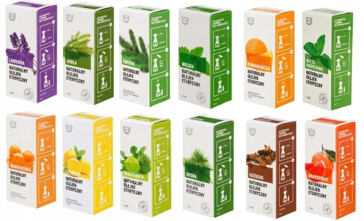 zestaw olejków eterycznych do aromaterapii