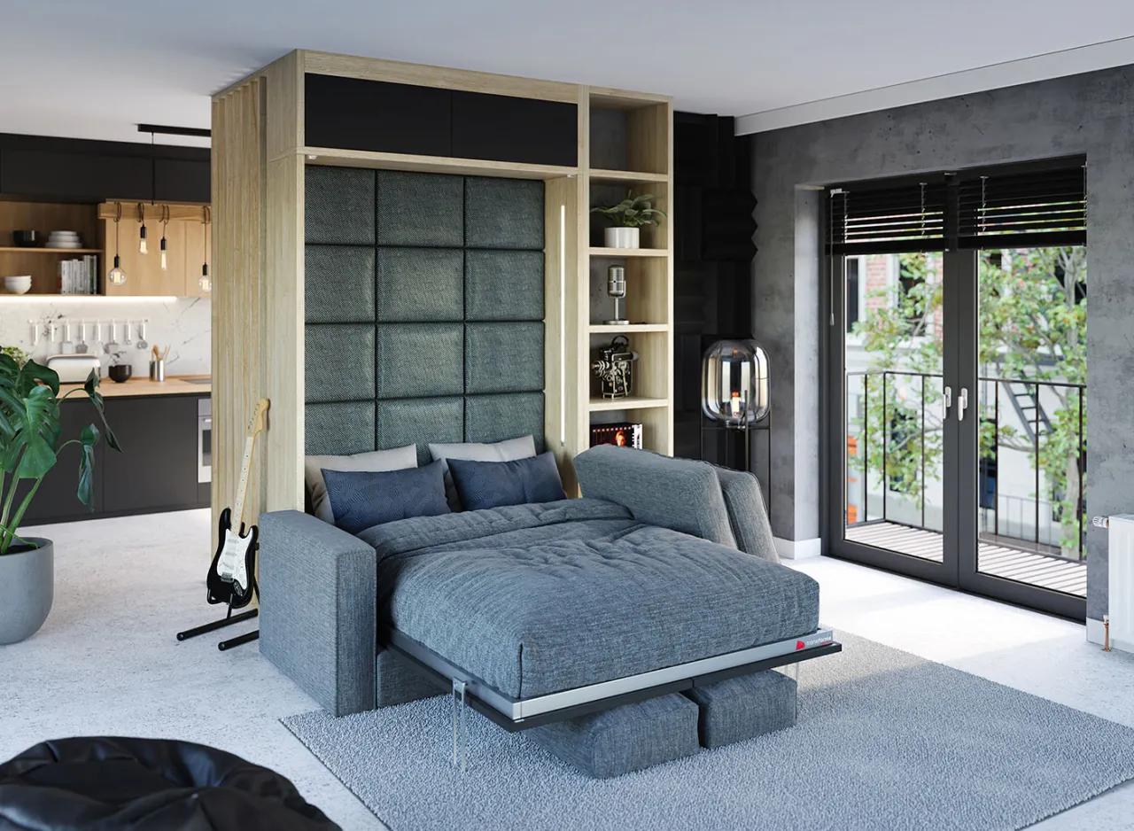 meble wielofunkcyjne do małego mieszkania, p&oacute;łkotapczan sofa z funkcją spania
