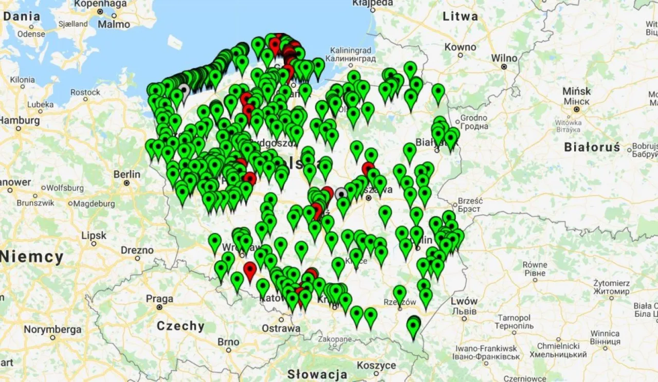 Serwis Kąpieliskowy GIS mapa