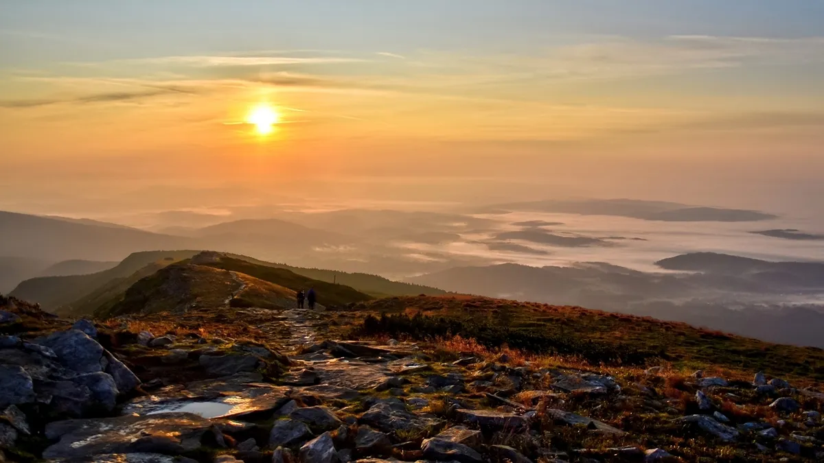 Wschód słońca Babia Góra