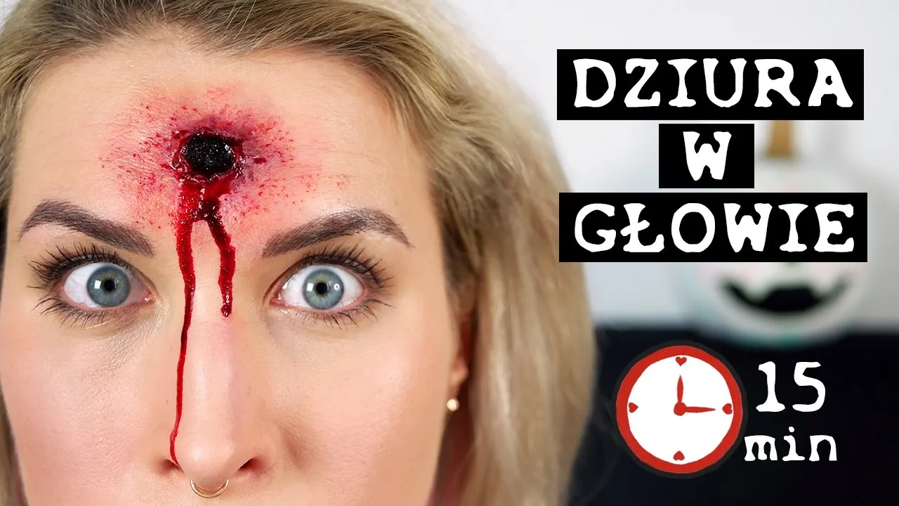 Halloween makijaż rany cięcia tutorial