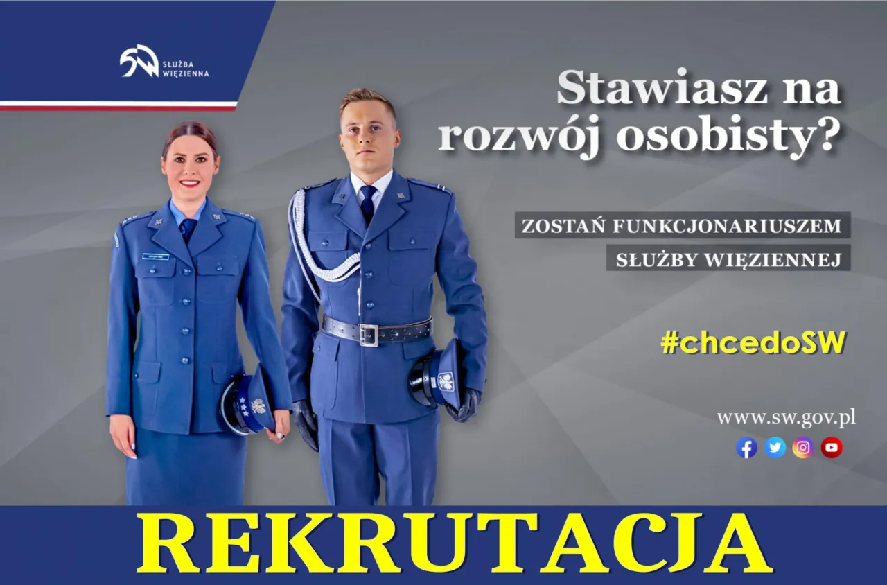 Chcesz rozwijać się zawodowo? Dowiedz się, jak dostać się do służby więziennej. Rekrutacja trwa!