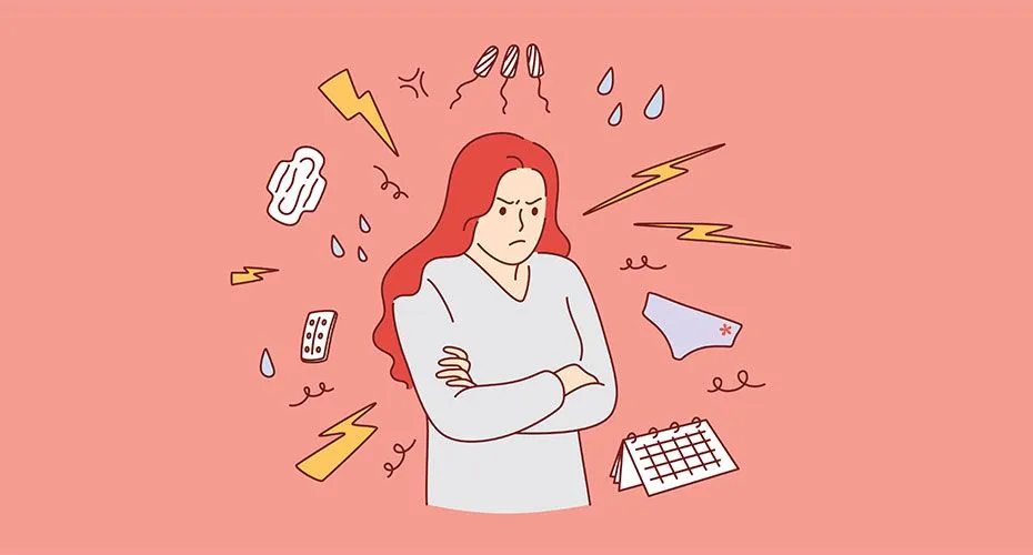 kobieta zestresowana, różnice między PMS a PMDD