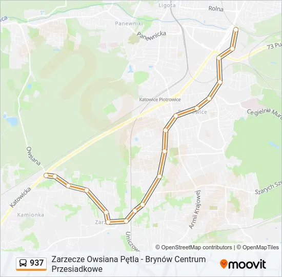 Zdjęcie Rozkład jazdy 937 - Sprawdź godziny kursowania i częstotliwość usług