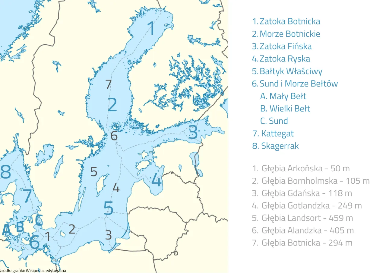 Mapa Morza Bałtyckiego