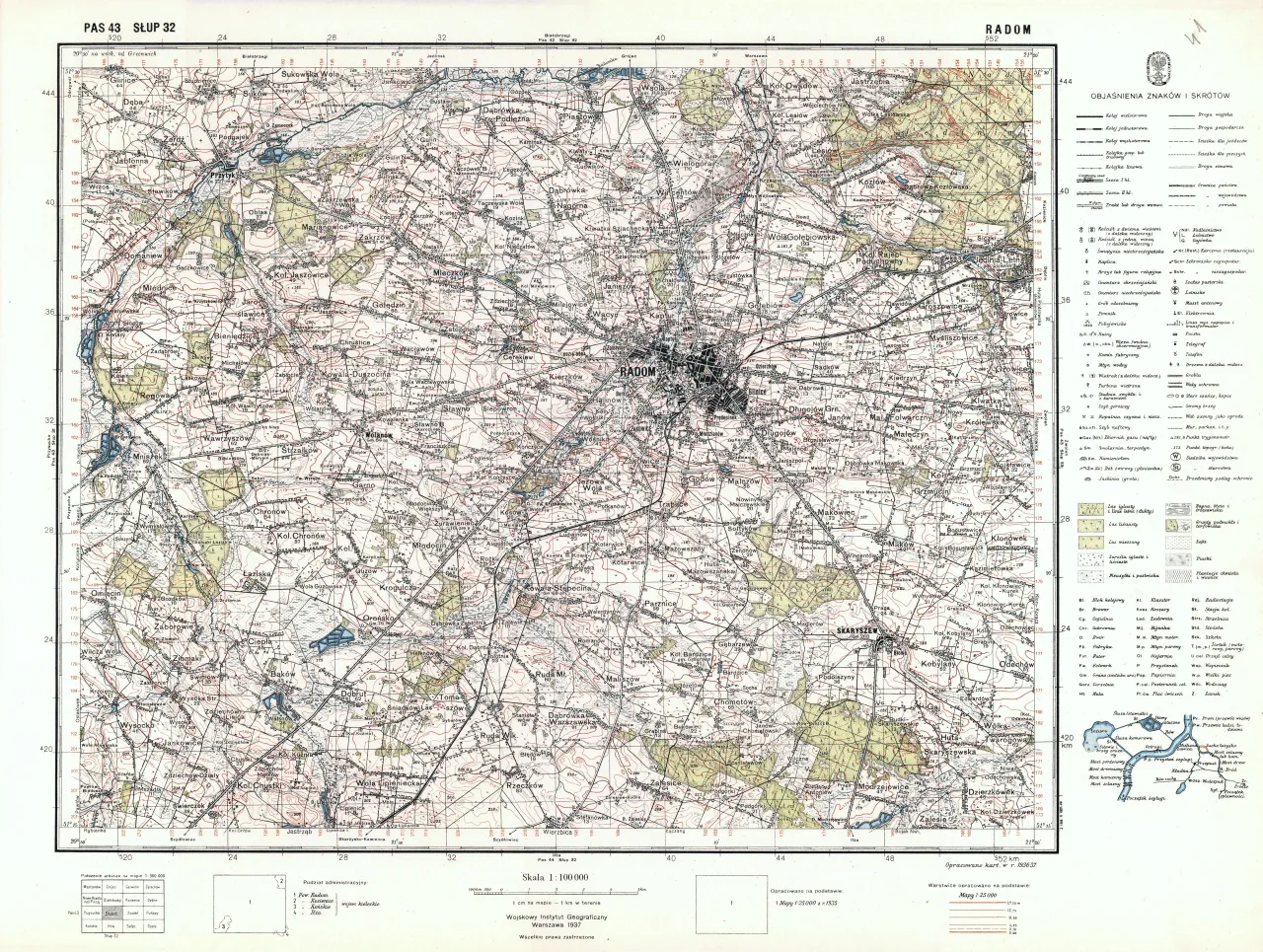 Mapa kościoł&oacute;w Radom