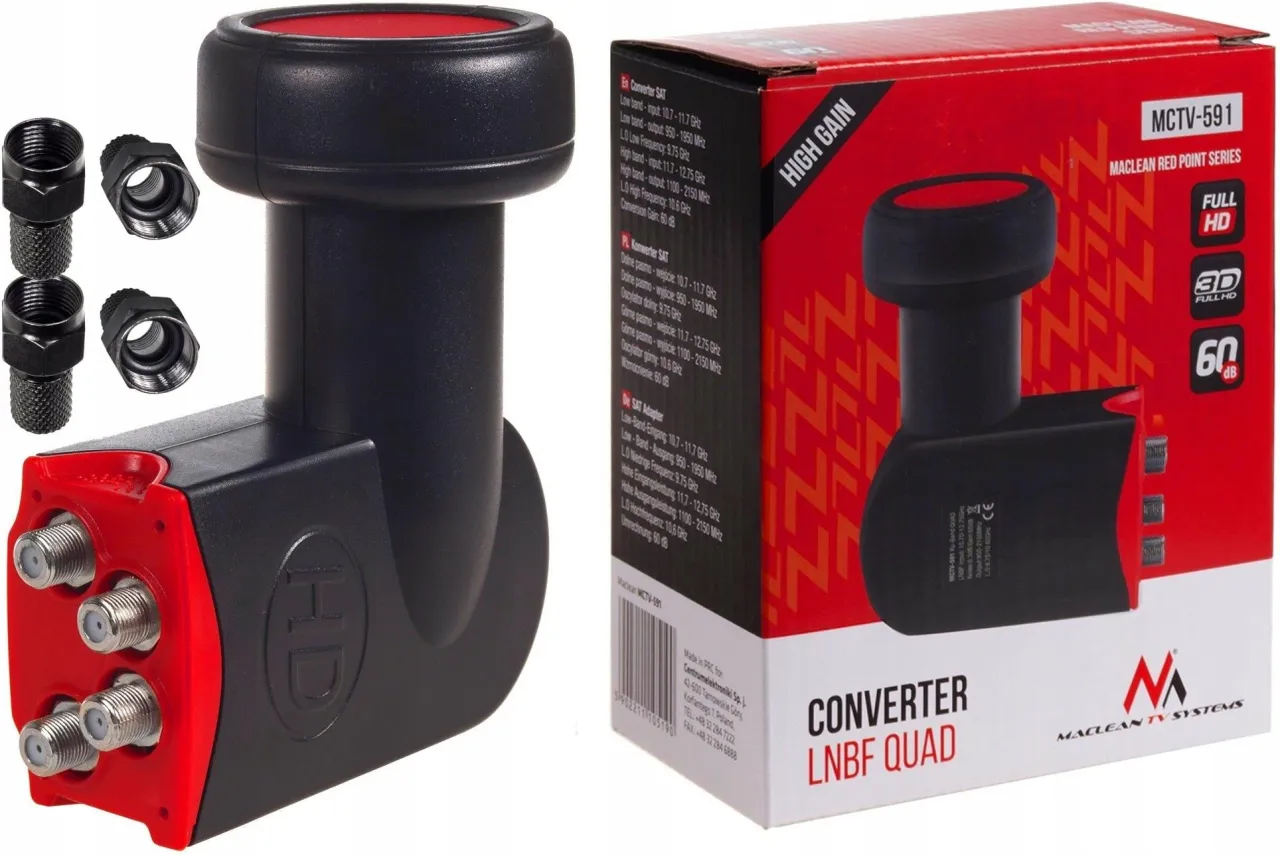 Konwerter satelitarny 4K marketing